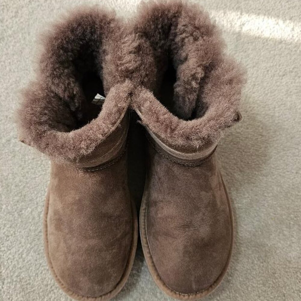 UGG Karlie Brooch Crystal Bling Bootie in Stormy Grey - Picture 4 of 12